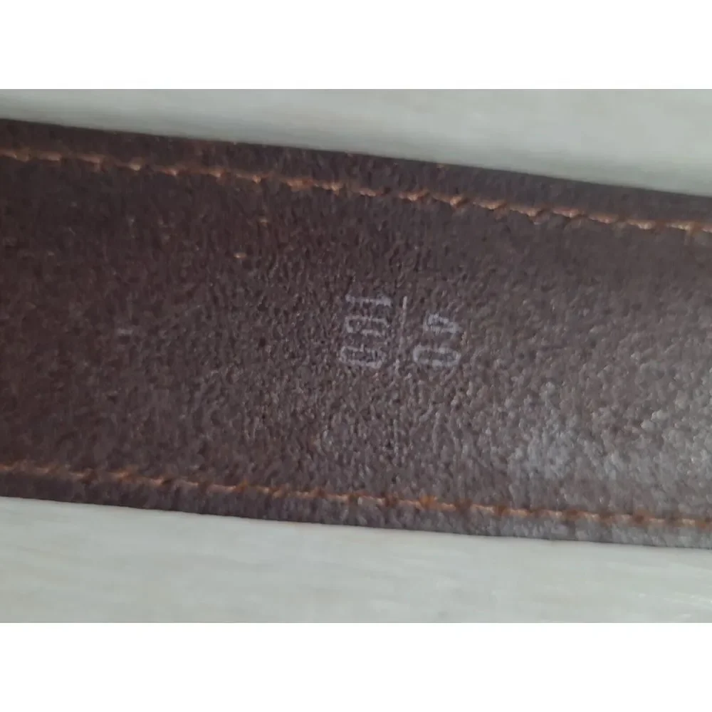 LL Bean CVT45 Classic Casual USA Brown‎ Leather Solid Brass Buckle Belt Sz 40